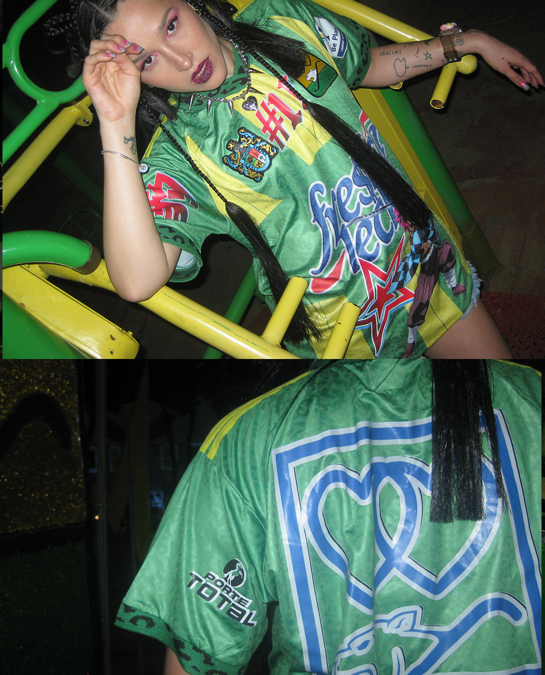 Bucaramanga x Demon Slayer (Tanjiro) soccer jersey