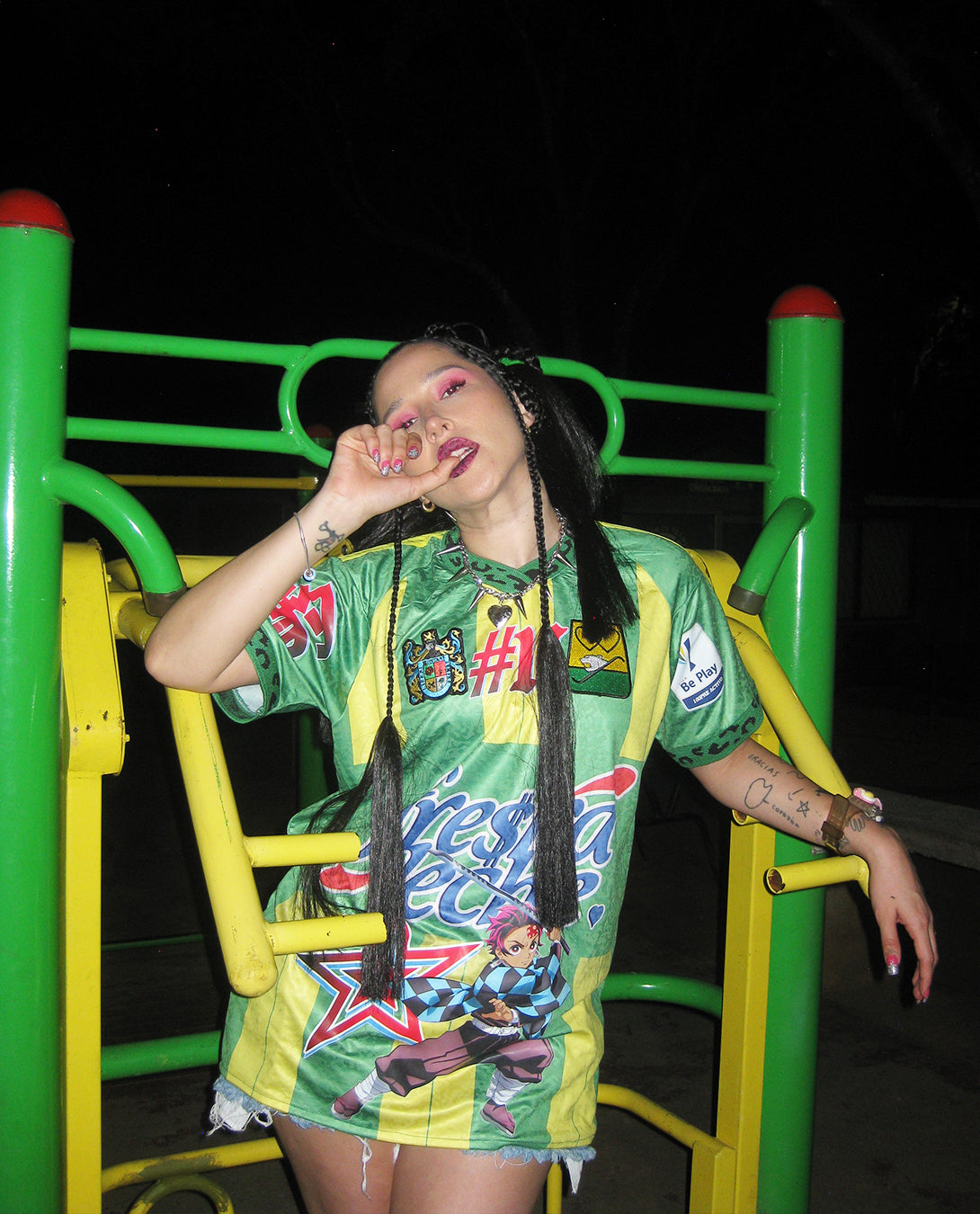 Bucaramanga x Demon Slayer (Tanjiro) soccer jersey