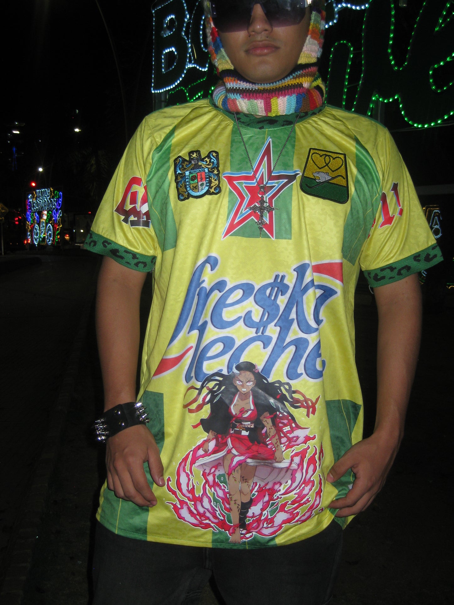 Bucaramanga x Demon Slayer (Nezuko) soccer jersey
